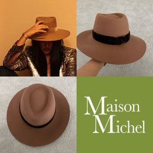 NWT Maison Michel Charles Rabbit‎ Fur Felt Fedora